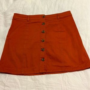 Burnt orange skirt
